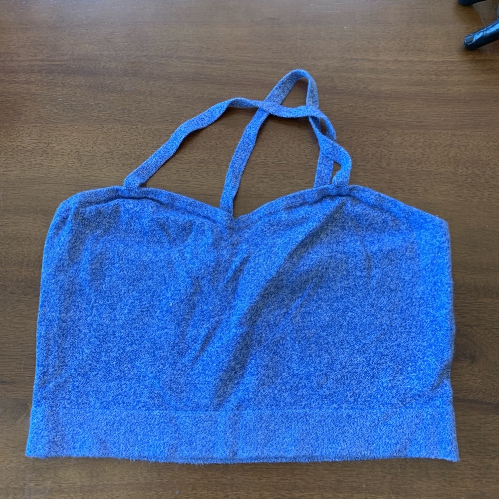 Blue crop top